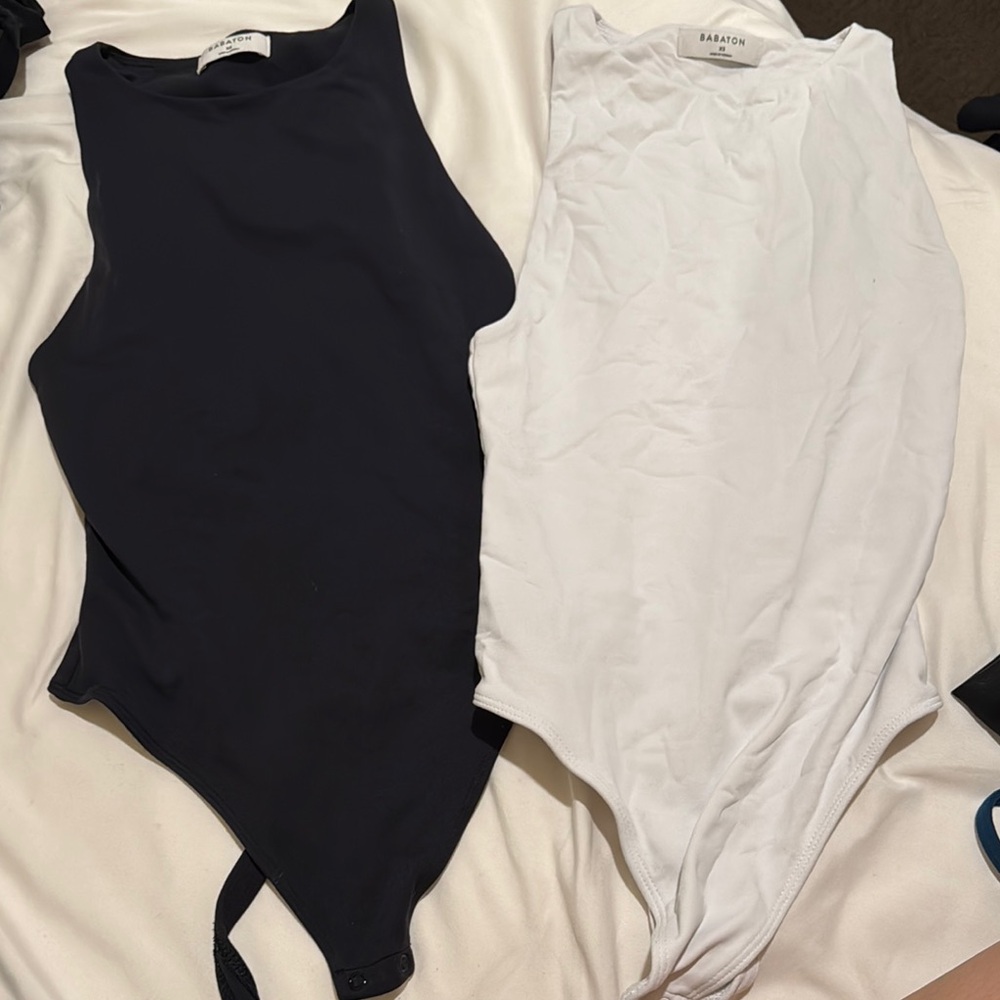 Aritzia Black and White Bodysuits